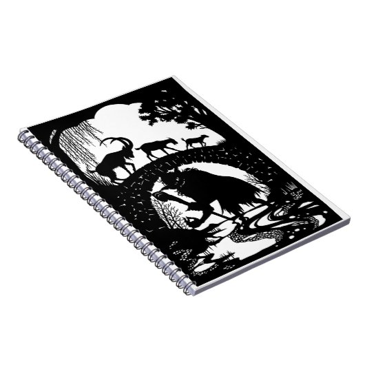 Drie Billy Goats Gruff Notitieboek (Rechterzijde)