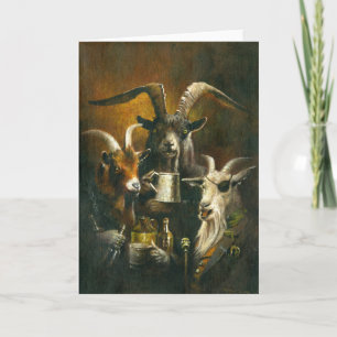 Drie Billy Goats Rough Greetings Card Kaart