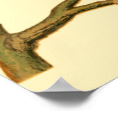 Drie binnenlandse vogels op een filiaal poster (Hoek)