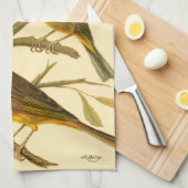 Drie binnenlandse vogels op een filiaal theedoek (Quarter Fold)