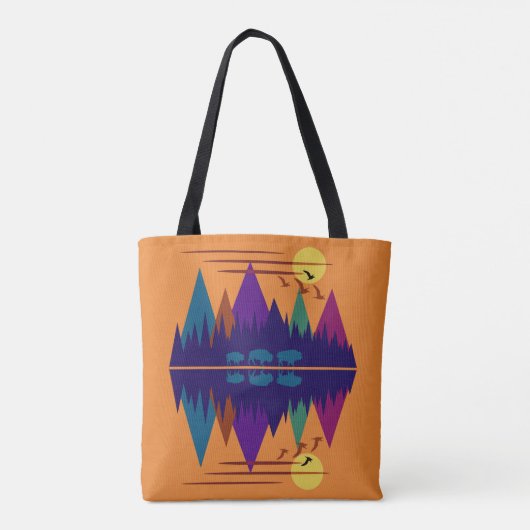 Drie Bison Tote Bag (Achterkant)