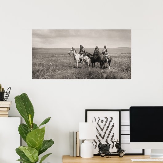 Drie Blackfoot Chiefs Poster (Thuiskantoor)