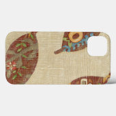 Drie bladeren op Linen Texture Background Case-Mate iPhone Case (Achterkant (horizontaal))