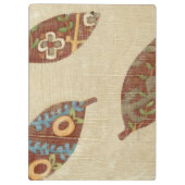 Drie bladeren op Linen Texture Background Klembord (Achterkant)