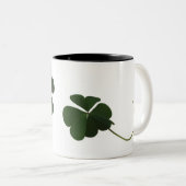 Drie bladklaver tweekleurige koffiemok (Voorkant rechts)