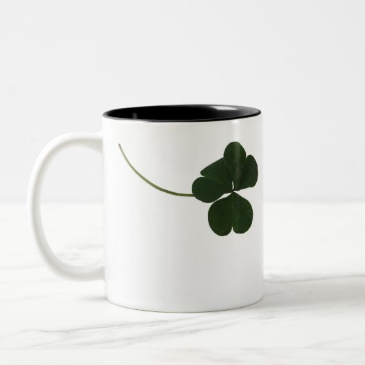 Drie bladklaver tweekleurige koffiemok (Links)