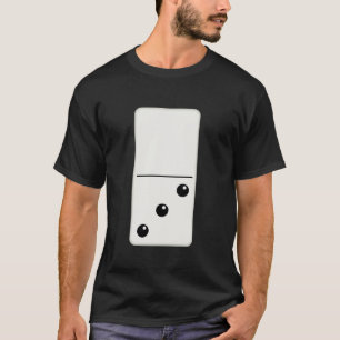 Drie Blank Domino Grappig Halloween Kostuum Groep T-shirt