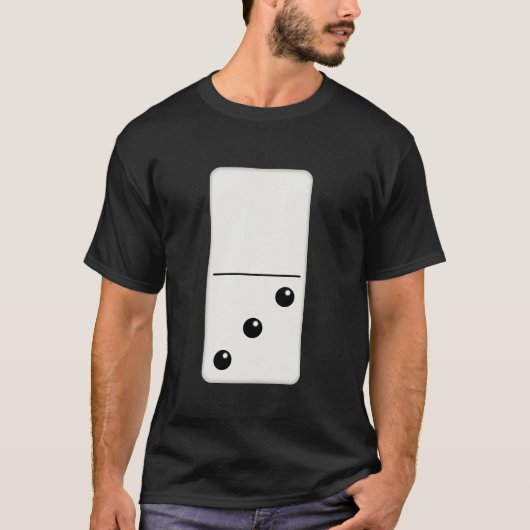 Drie Blank Domino Grappig Halloween Kostuum Groep T-shirt (Voorkant)