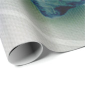 Drie blauw zeeschelpen voor het verpakken van papi cadeaupapier (Rol Hoek)