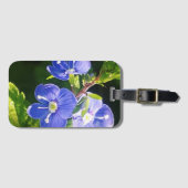 Drie Blauwe Bloemen  Bagagelabel (Voorkant (horizontaal))