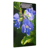 Drie blauwe bloemen klembord (Rechts)
