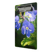 Drie blauwe bloemen mini klembord (Angled2)