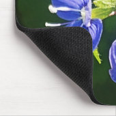 Drie blauwe bloemen muismat (Hoek)