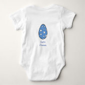 Drie blauwe eieren, Happy Easter Romper (Achterkant)