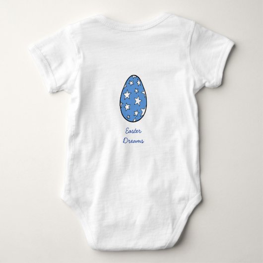 Drie blauwe eieren, Happy Easter Romper (Achterkant)