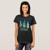 Drie Blauwe Gnomes Autisme Bewustzijn Accepteren B T-shirt (Voorkant volledig)
