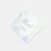 Drie | Blauwe harten en Waterverf jongen 3e verjaa Servet (Hoek)