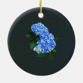 Drie Blauwe Hortensia Keramisch Ornament (Achterkant)