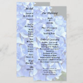 Drie Blauwe Hortensia Programmakaart (Voorkant / Achterkant)
