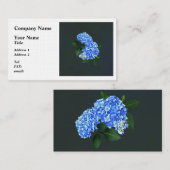 Drie Blauwe Hortensia Visitekaartje (Voorkant / Achterkant)