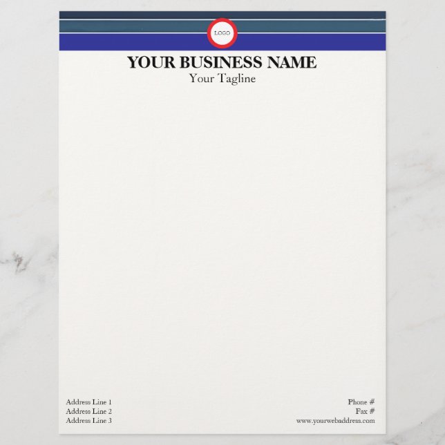 Drie Blauwe Lijnen Briefhoofd (Voorkant)