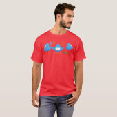 Drie blauwe vogels jongen t-shirt (Voorkant volledig)