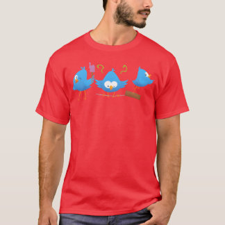 Drie blauwe vogels jongen t-shirt