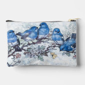 Drie blauwe vogels op kersenbloesem etui (Achterkant)