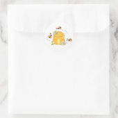 Drie Blij met Bijenkorf Ronde Sticker (Tas)