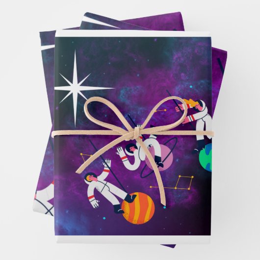 Drie blikvangpapier inpakpapier vel (In situ)