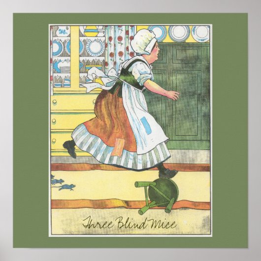 Drie Blind-muizen afdrukken Poster (Voorkant)