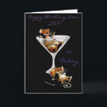 DRIE BLINDE DRINK MUIZEN ZOON 21/18 VERJAARDAG KAA KAART<br><div class="desc">KAN WORDEN GEPERSONALISEERD.</div>
