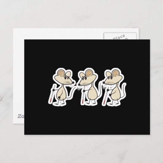 drie blinde muizen briefkaart (Voorkant / Achterkant)