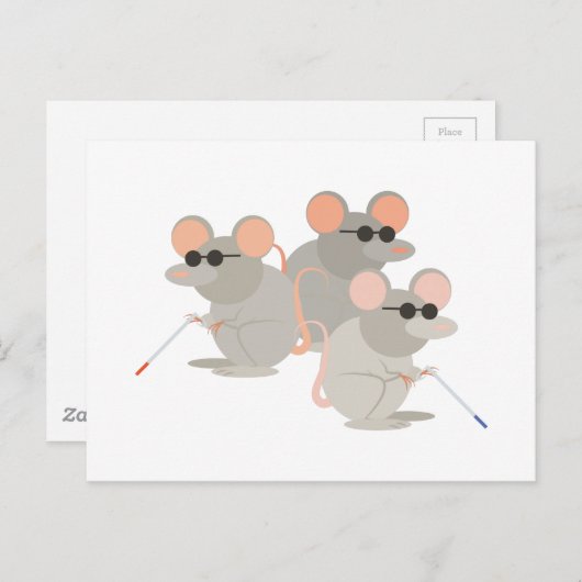 Drie blinde muizen briefkaart (Voorkant / Achterkant)