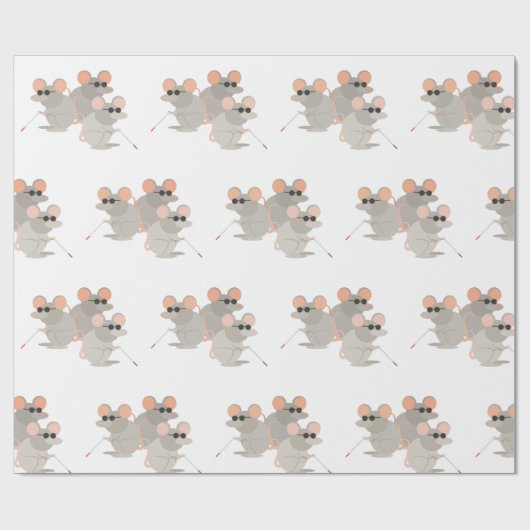 Drie blinde muizen cadeaupapier (Vlak)