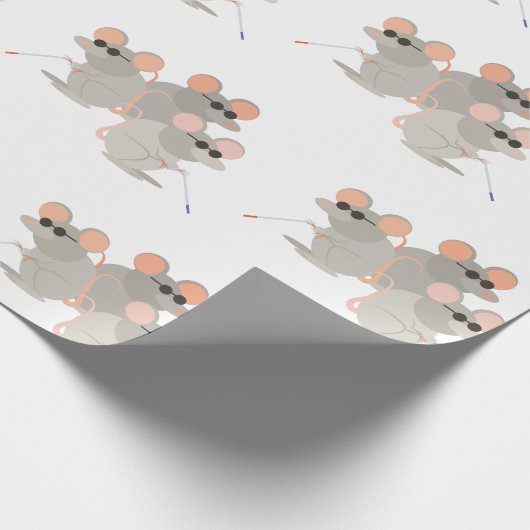 Drie blinde muizen cadeaupapier (Hoek)