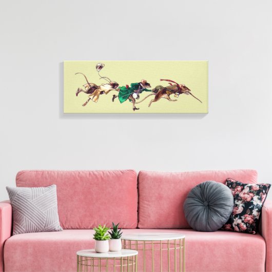 Drie blinde muizen canvas afdruk (Insitu (Woonkamer))