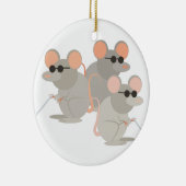 Drie blinde muizen keramisch ornament (Rechts)