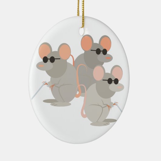 Drie blinde muizen keramisch ornament (Rechts)