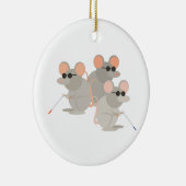 Drie blinde muizen keramisch ornament (Rechts)