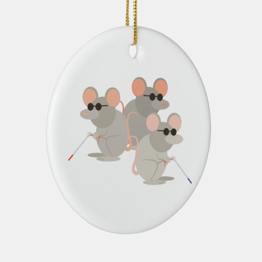 Drie blinde muizen keramisch ornament (Rechts)