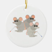 Drie blinde muizen keramisch ornament (Voorkant)