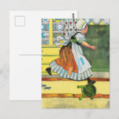Drie Blinde Muizen Moeder Gans Kwekerij Rijm Briefkaart (Voorkant / Achterkant)