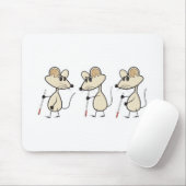 drie blinde muizen muismat (Met muis)