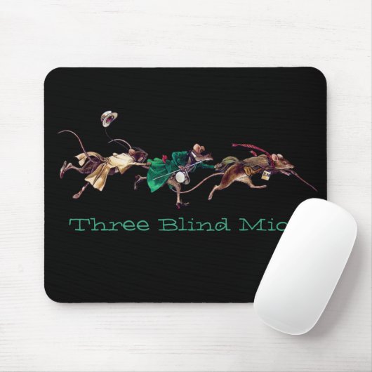 Drie blinde muizen muismat (Met muis)