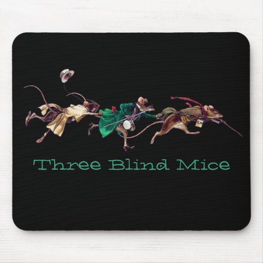Drie blinde muizen muismat (Voorkant)