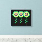 Drie Bloemen Canvas Afdruk (Insitu (Houten vloer))