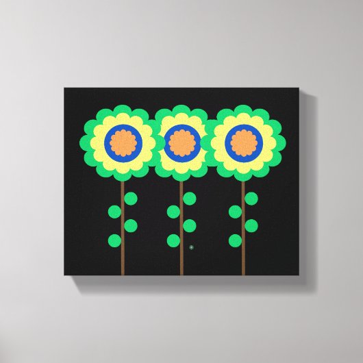 Drie Bloemen Canvas Afdruk (Voorkant)