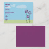 Drie bloemen - Chubby Visitekaartje (Voorkant / Achterkant)