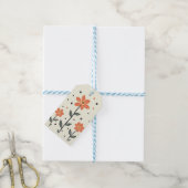 Drie bloemen Gift Label Cadeaulabel (Met Touw)